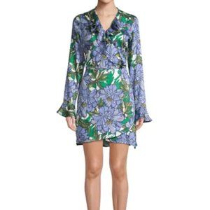 nwt Made in Italy Floral Wrap Mini Dress